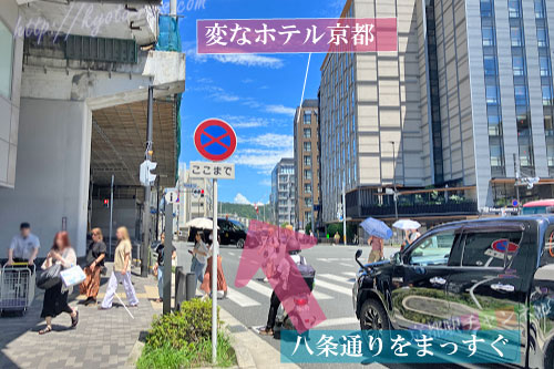八条通りと竹田街道の交差点