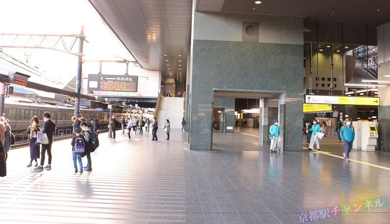京都駅の0番線ホーム