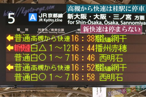 京都駅の電光掲示板