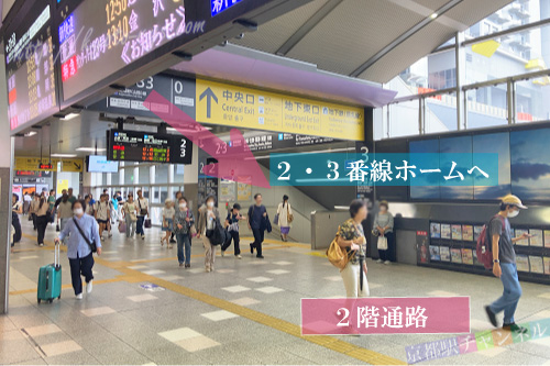 3番ホームへの通路