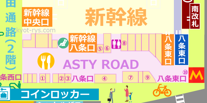 ASTY ROADのお店マップ