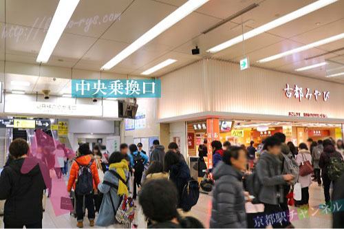 京都駅の新幹線中央乗換口