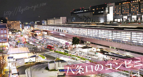 京都駅の八条口のコンビニ