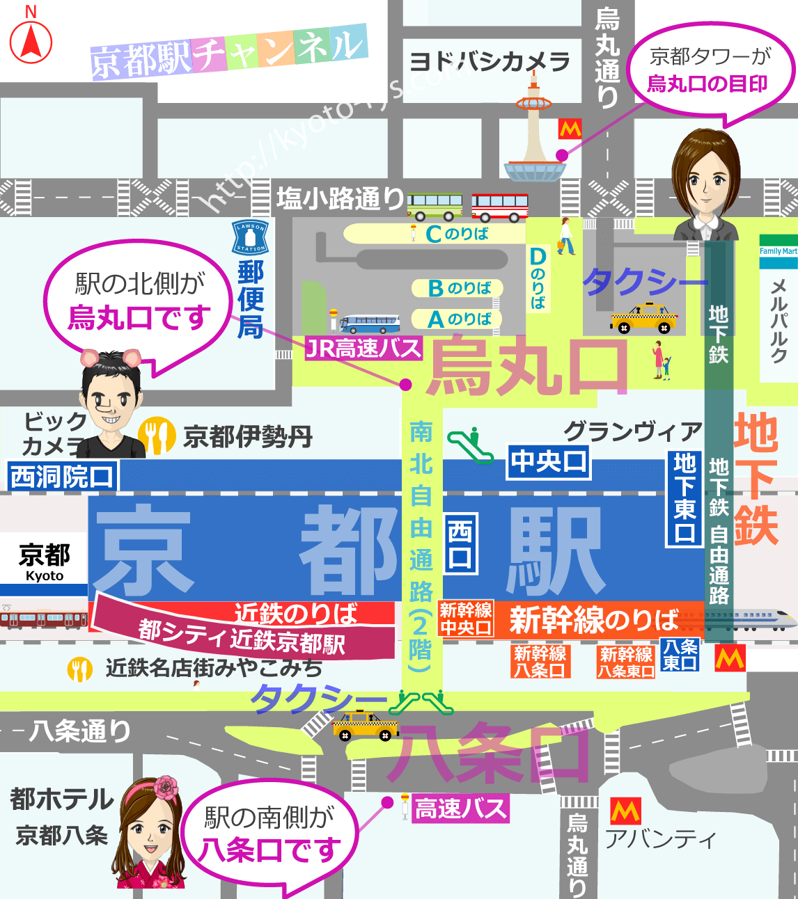 京都駅の地図
