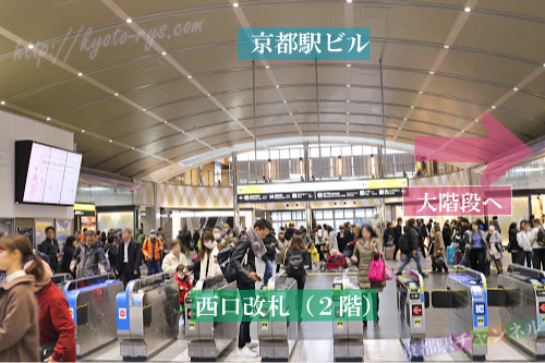 京都駅の西口改札