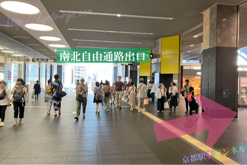 京都駅ビルの南北自由通路