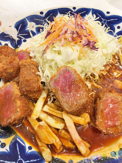 京都駅のフレンチ酒場GOLDのビーフカツ