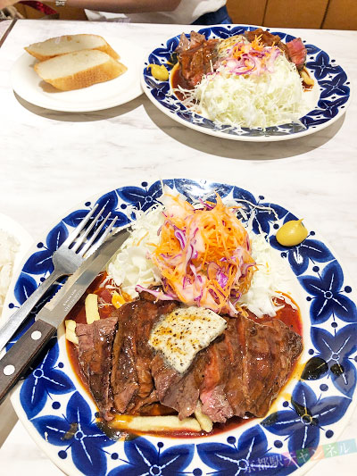 京都駅のフレンチ酒場GOLDの牛ステーキランチ