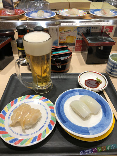 むさしの寿司とビール