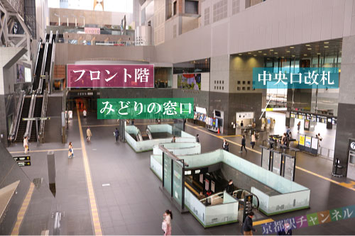 JR京都駅の中央改札口とグランヴィア