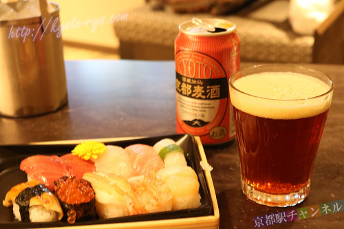 寿司と地ビール
