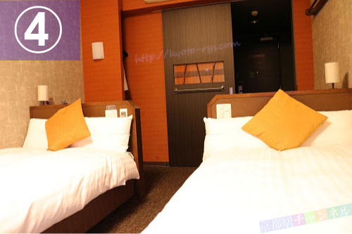 ドーミインプレミアム京都駅前のツインルーム