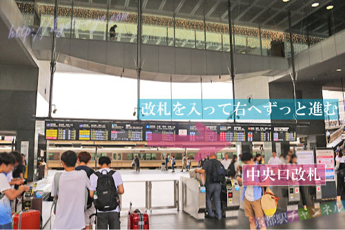JR京都駅の中央口改札