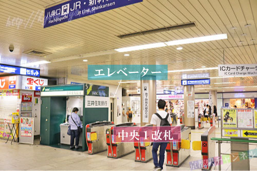 新幹線京都駅の中央口乗り換え口